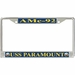USS Paramount AMc-92 License Plate Frame