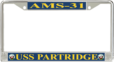 USS Partridge AMS-31 License Plate Frame