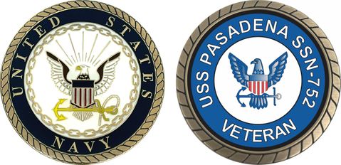 USS Pasadena SSN-752 Veteran Challenge Coin
