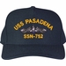 USS Pasadena SSN-752 with Blue Water Dolphins Custom Embroidered Cap