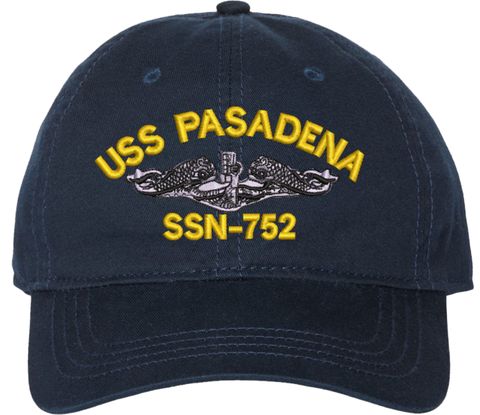 USS Pasadena SSN-752 with Dolphins Unstructured Dad Cap