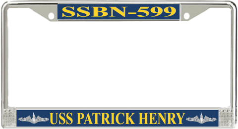 USS Patrick Henry SSBN-599 License Plate Frame