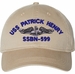 USS Patrick Henry SSBN-599 with Dolphins Unstructured Dad Cap