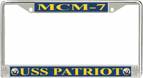 USS Patriot MCM-7 License Plate Frame