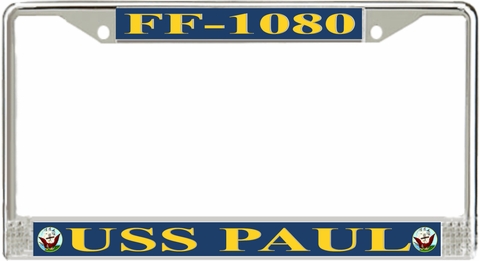 USS Paul FF-1080 License Plate Frame