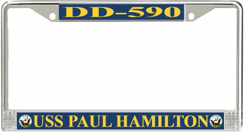 USS Paul Hamilton DD-590 License Plate Frame