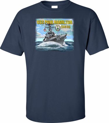USS Paul Hamilton DDG-60 Printed Art T-Shirt