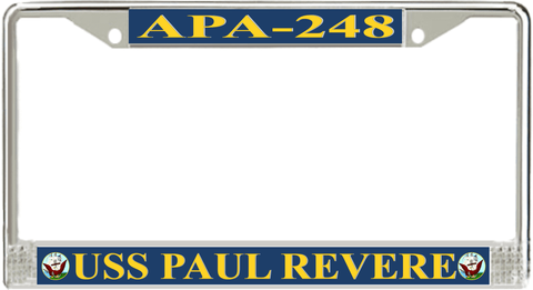 USS Paul Revere APA-248 License Plate Frame