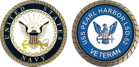 USS Pearl Harbor LSD-52 Veteran Challenge Coin