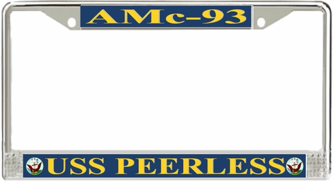 USS Peerless AMc-93 License Plate Frame
