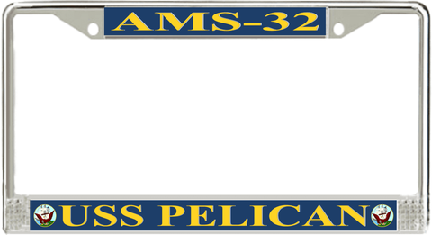 USS Pelican AMS-32 License Plate Frame