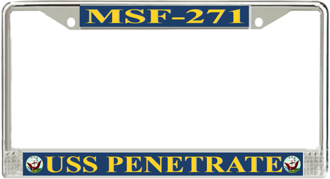 USS Penetrate MSF-271 License Plate Frame