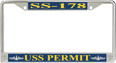 USS Permit SS-178 License Plate Frame