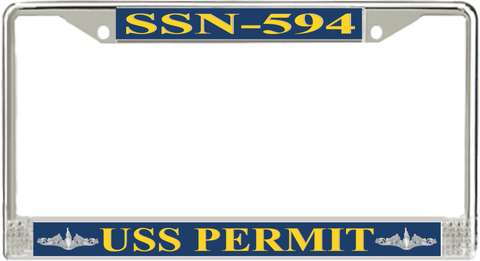 USS Permit SSN-594 License Plate Frame