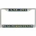 USS Persistent AM-491 License Plate Frame