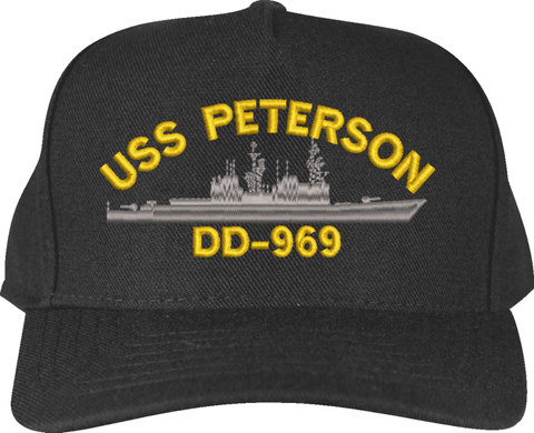 USS Peterson DD-969 Ship Custom Embroidered Cap
