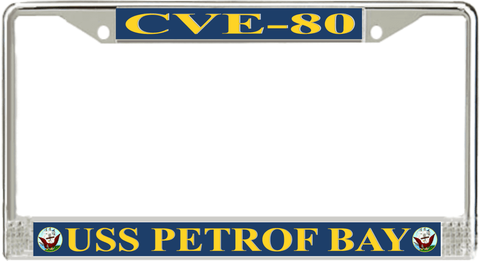 USS Petrof Bay CVE-80 License Plate Frame