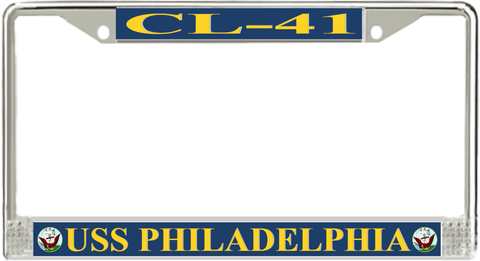USS Philadelphia CL-41 License Plate Frame