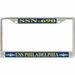 USS Philadelphia SSN-690 License Plate Frame