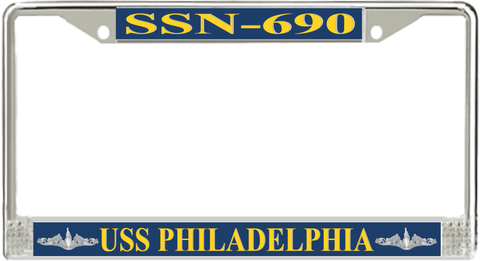 USS Philadelphia SSN-690 License Plate Frame