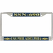 USS Philadelphia SSN-690 License Plate Frame