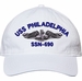 USS Philadelphia SSN-690 with Dolphins Unstructured Dad Cap