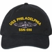 USS Philadelphia SSN-690 with Dolphins Unstructured Dad Cap