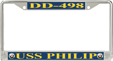 USS Philip DD-498 License Plate Frame