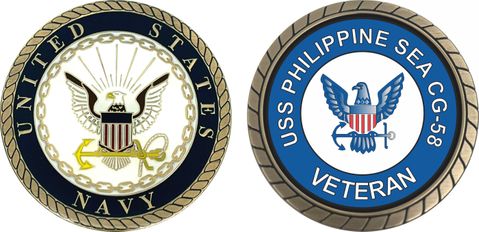 USS Philippine Sea CG-58 Veteran Challenge Coin