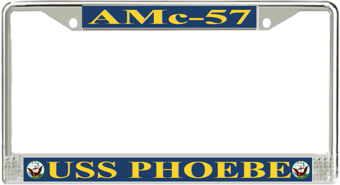 USS Phoebe AMc-57 License Plate Frame