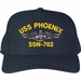 USS Phoenix SSN-702 with Dolphins Custom Embroidered Cap