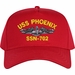 USS Phoenix SSN-702 with Dolphins Custom Embroidered Cap