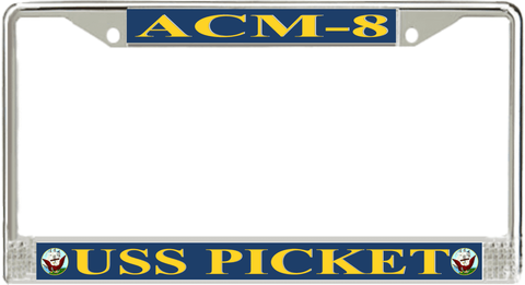 USS Picket ACM-8 License Plate Frame