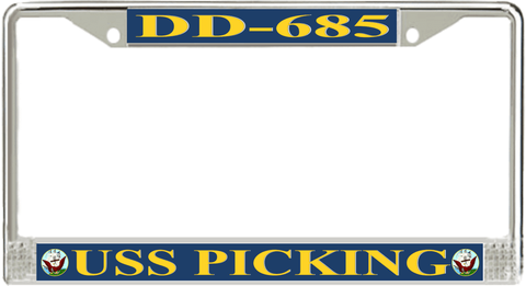 USS Picking DD-685 License Plate Frame