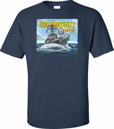 USS Pinckney DDG-91 Printed Art T-Shirt