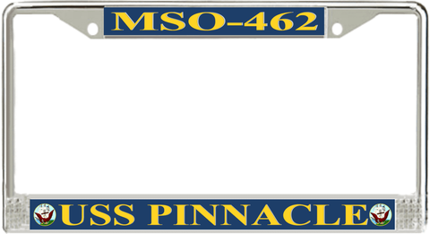 USS Pinnacle MSO-462 License Plate Frame