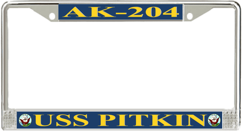 USS Pitkin AK-204 License Plate Frame