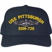 USS Pittsburgh SSN-720 with Dolphins Custom Embroidered Cap