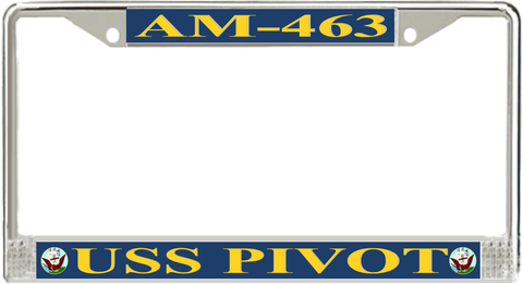 USS Pivot AM-463 License Plate Frame