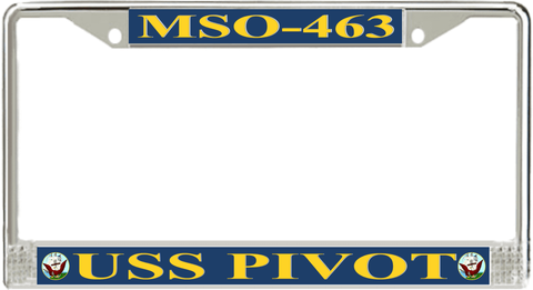 USS Pivot MSO-463 License Plate Frame