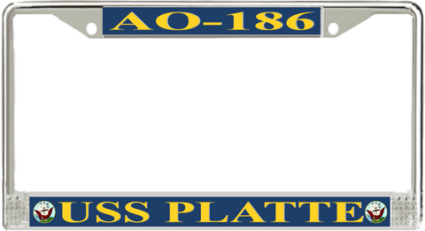 USS Platte AO-186 License Plate Frame