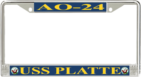 USS Platte AO-24 License Plate Frame