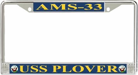 USS Plover AMS-33 License Plate Frame
