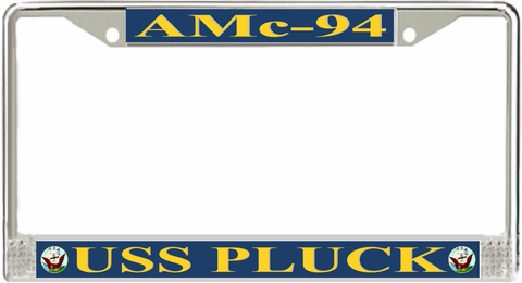 USS Pluck AMc-94 License Plate Frame