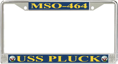 USS Pluck MSO-464 License Plate Frame