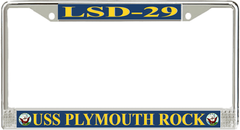 USS Plymouth Rock LSD-29 License Plate Frame