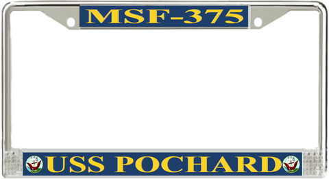 USS Pochard MSF-375 License Plate Frame