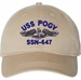 USS Pogy SSN-647 with Dolphins Unstructured Dad Cap