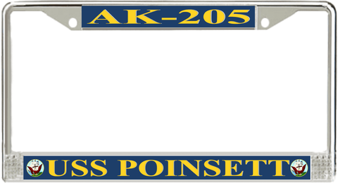 USS Poinsett AK-205 License Plate Frame