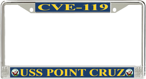 USS Point Cruz CVE-119 License Plate Frame